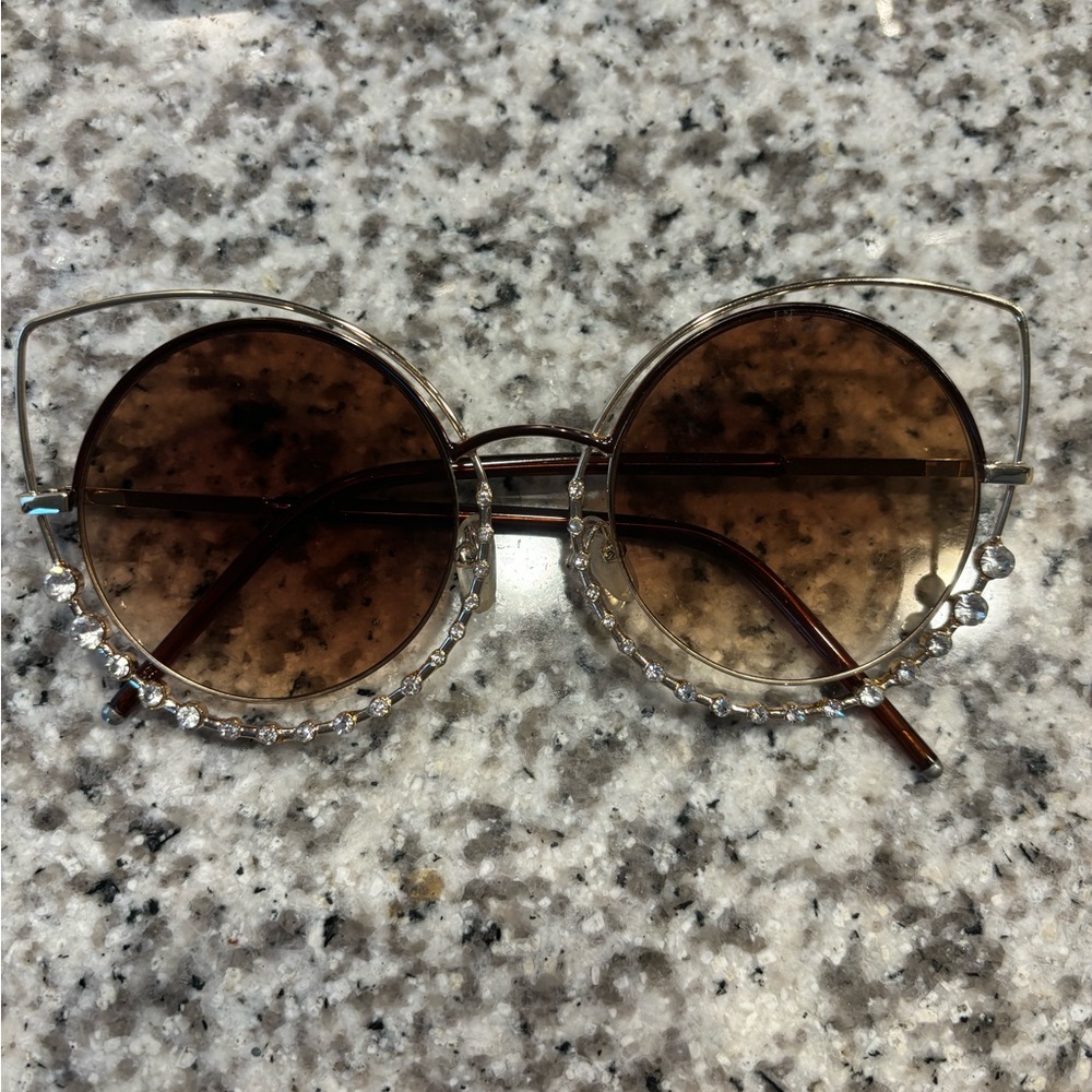 Rhinestone Cat Eye Sunglasses